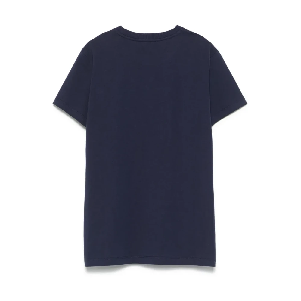 Moschino Blauwe Beer Patched Crewneck T-shirt Blue Heren