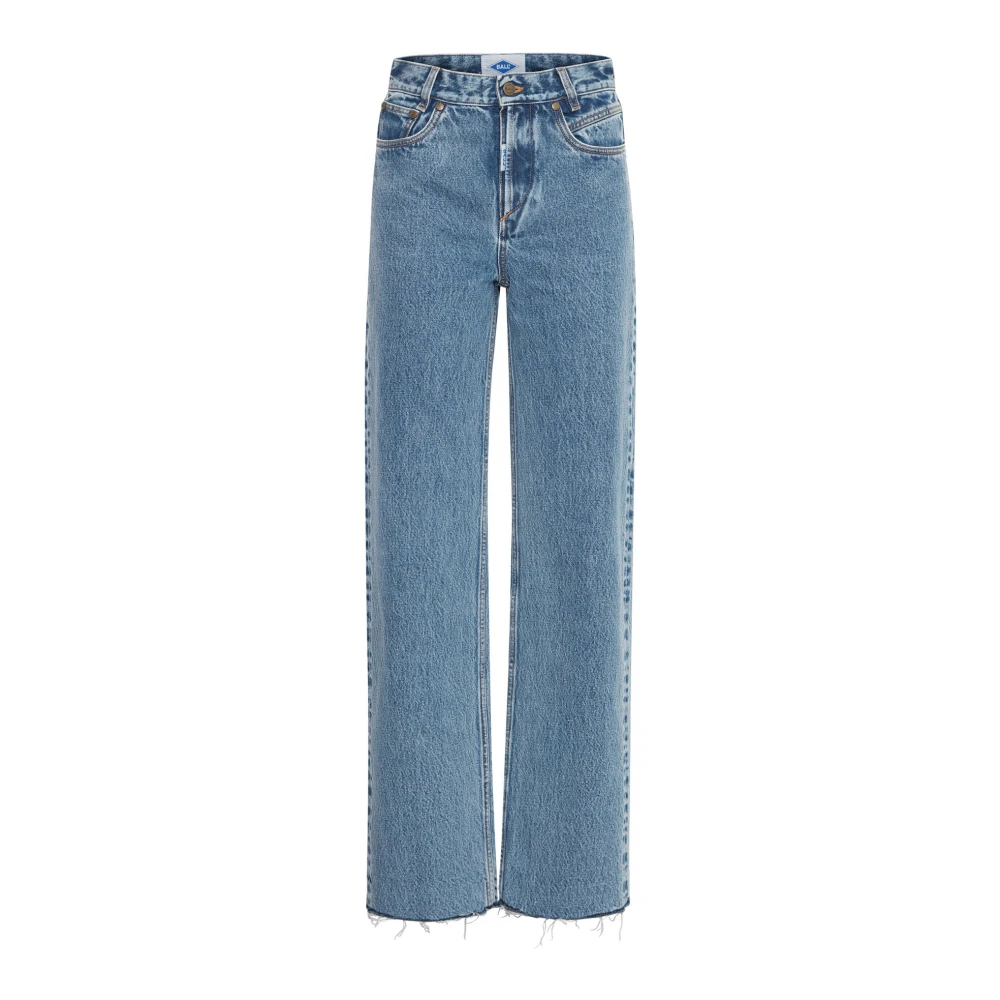 Ball Marble Wash Straight-Leg Jeans Blue Dames