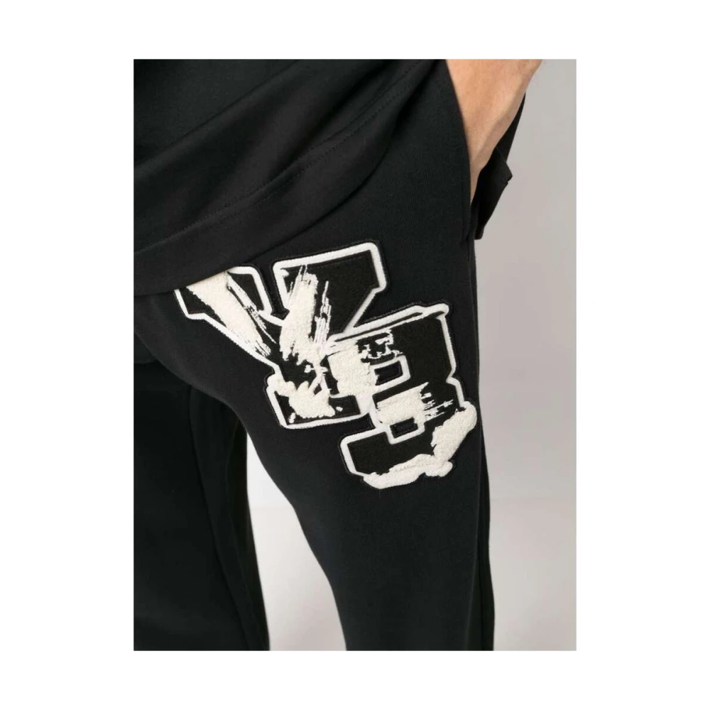 Y-3 Logo-Print Track Pant Black Heren