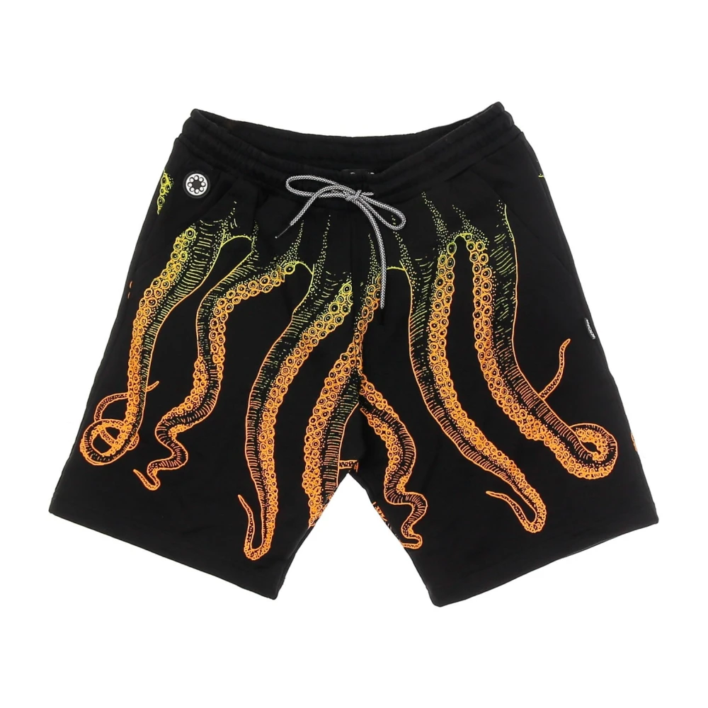 Octopus Gradient Sweatshorts Zwart Lichtgewicht Tracksuit Shorts Black Heren