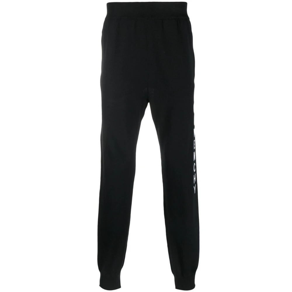 Givenchy Zwarte wollen joggingbroek met logo detail Black Heren