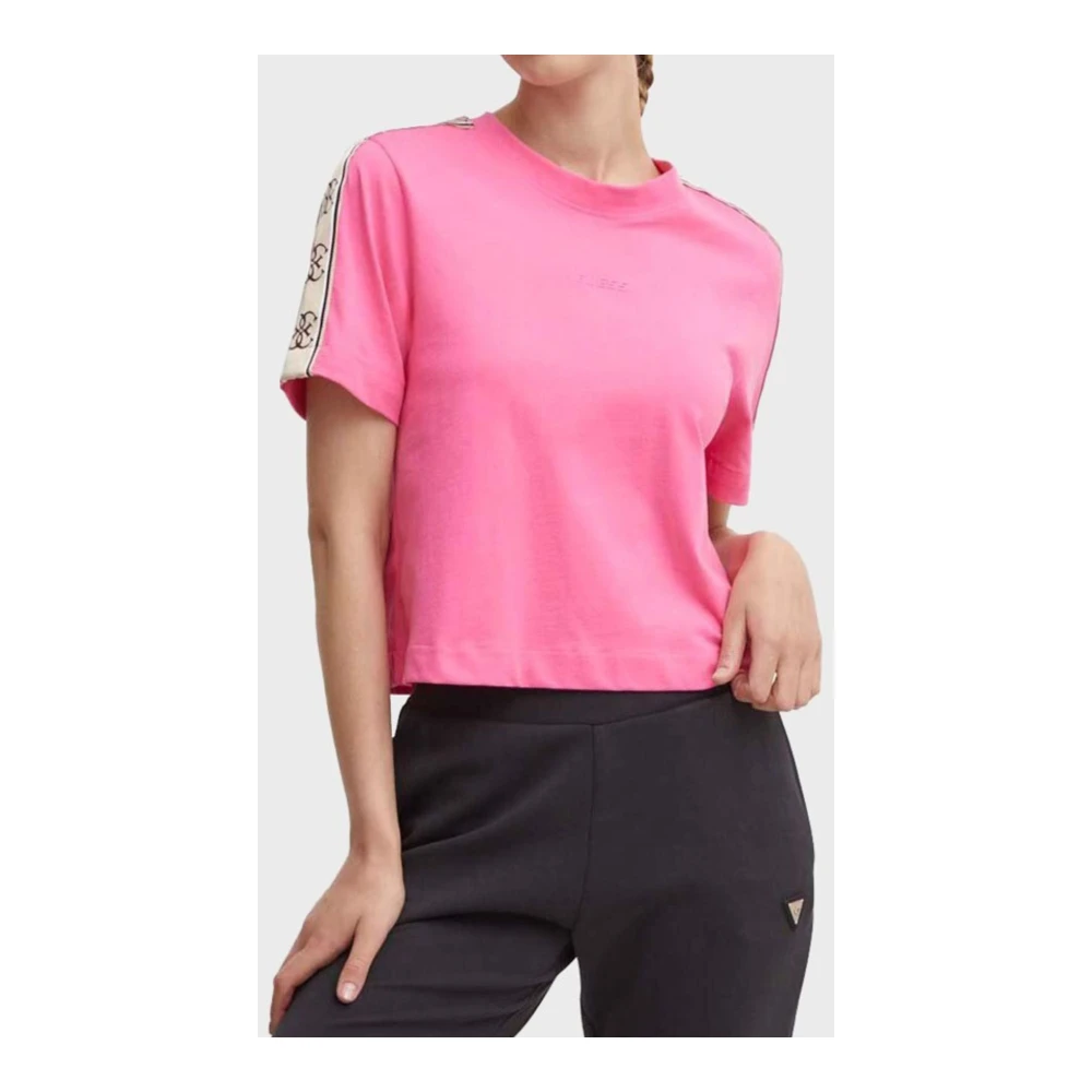 Guess Logo T-Shirt Pink Dames