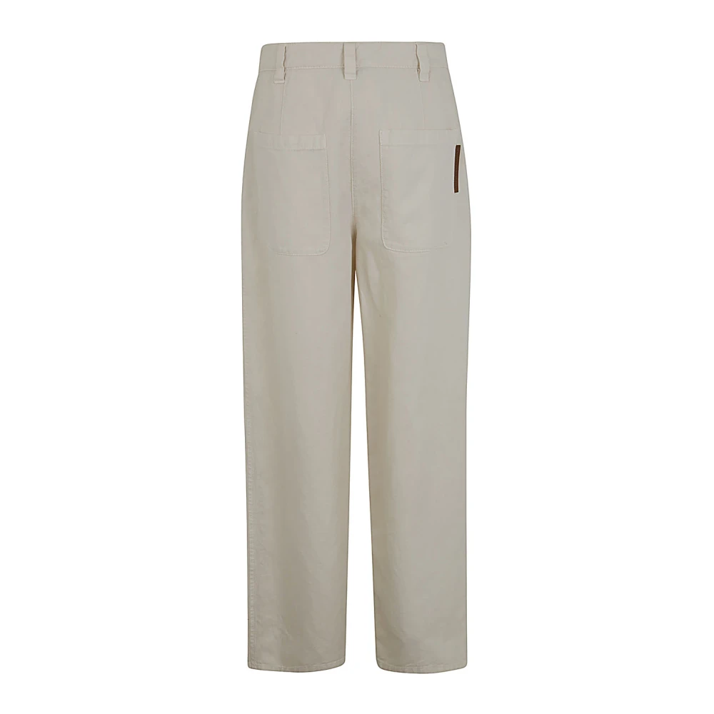 BRUNELLO CUCINELLI Krijt Tinted Broek Beige Dames