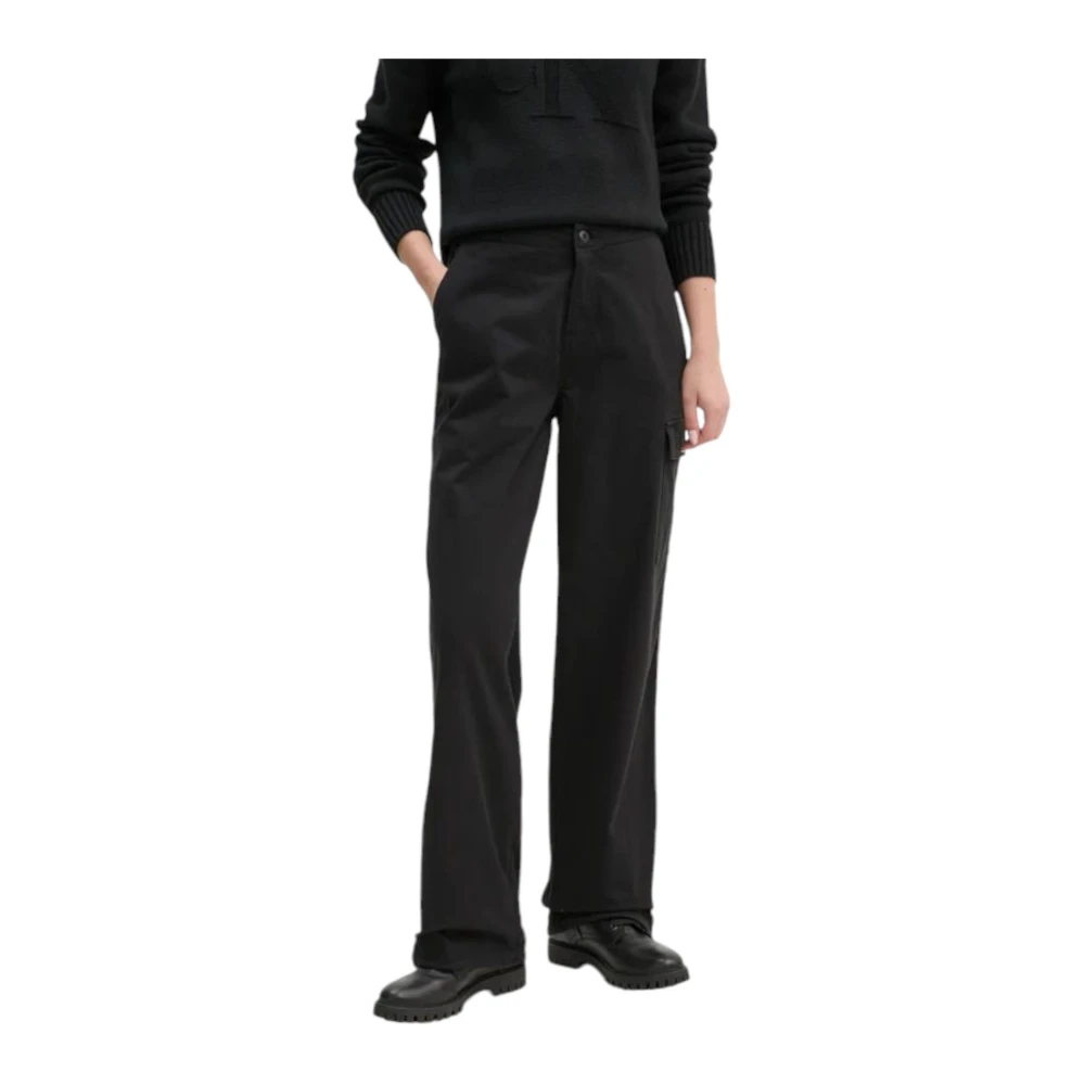 Calvin Klein Jeans Cargo Broek Black Dames