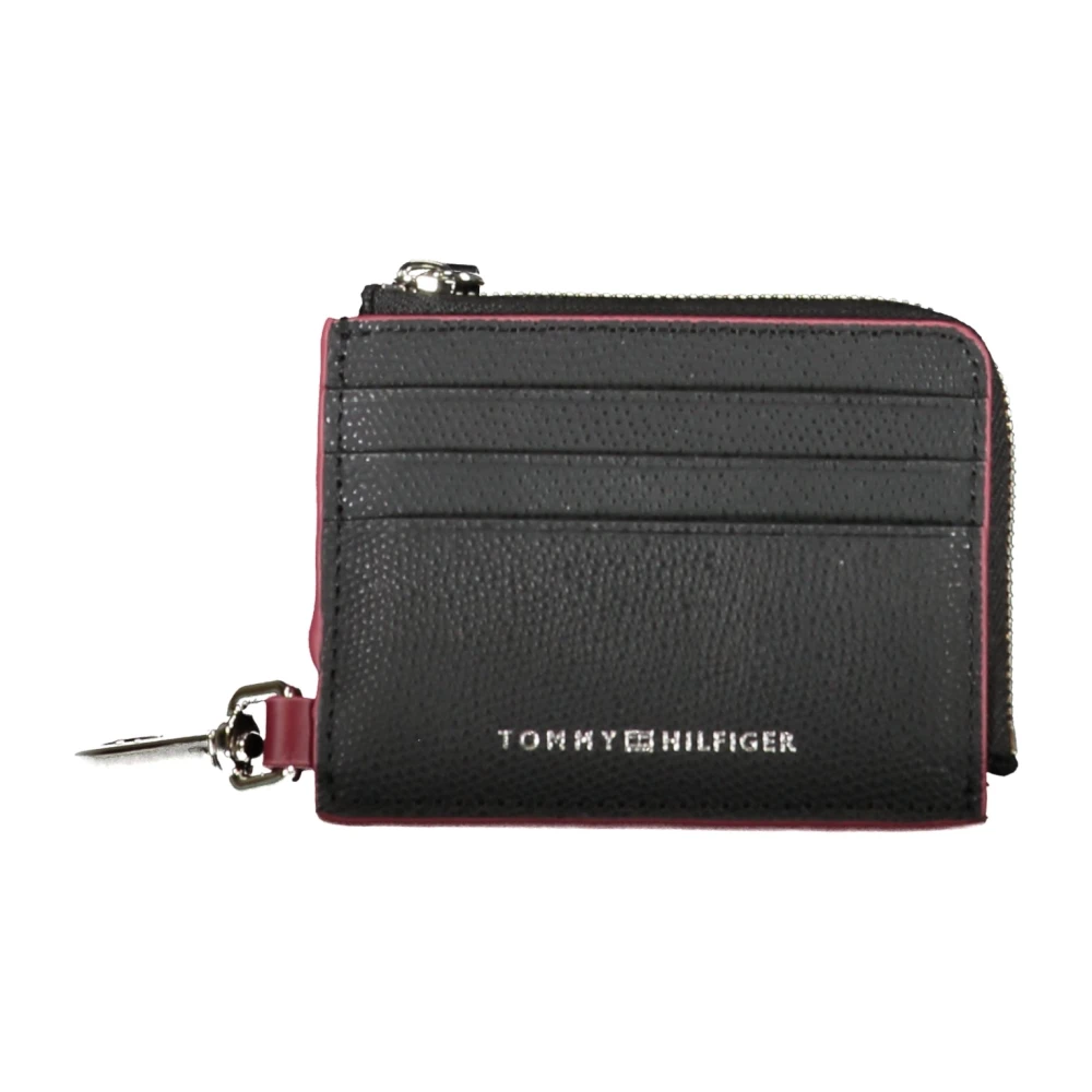 Tommy Hilfiger Men's Black Portacard Zip Closure Wallet