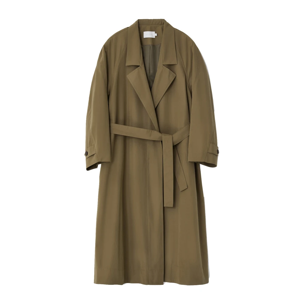 LOW Classic Moderne Ballon Trenchcoat Brown Dames
