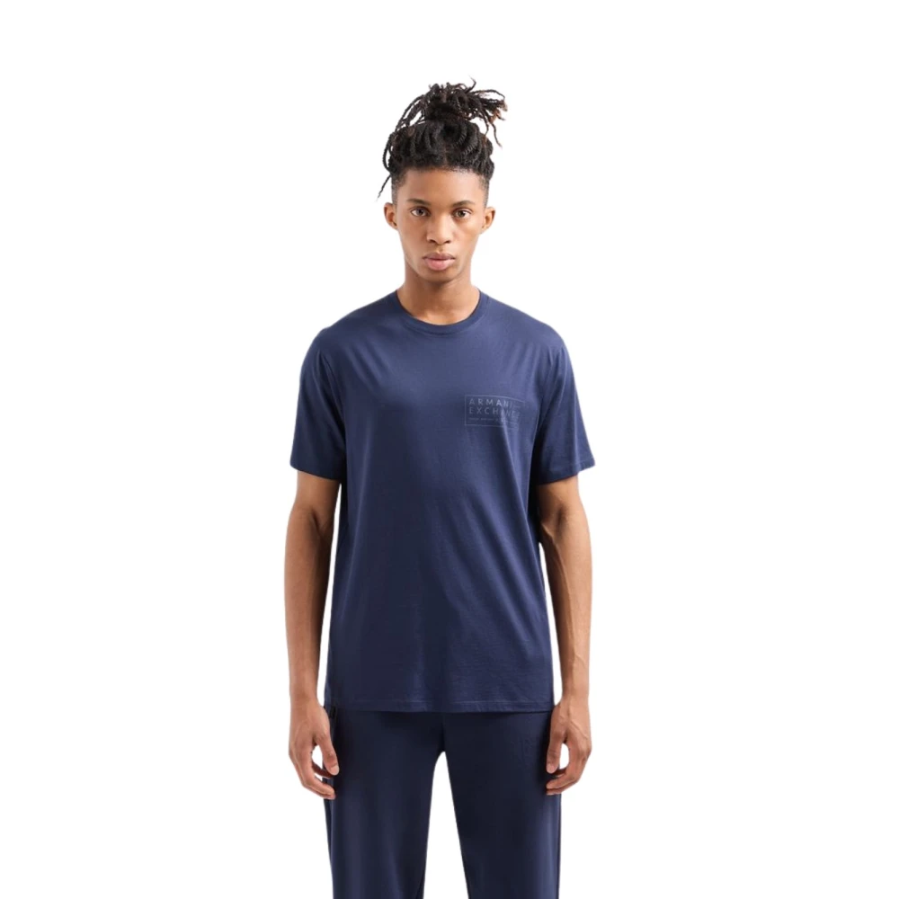 Armani Exchange Basis T-shirt Blue Heren