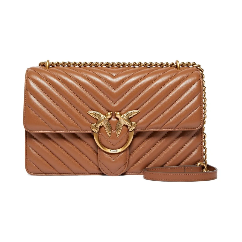 Pinko Brun Love One Classic Väska