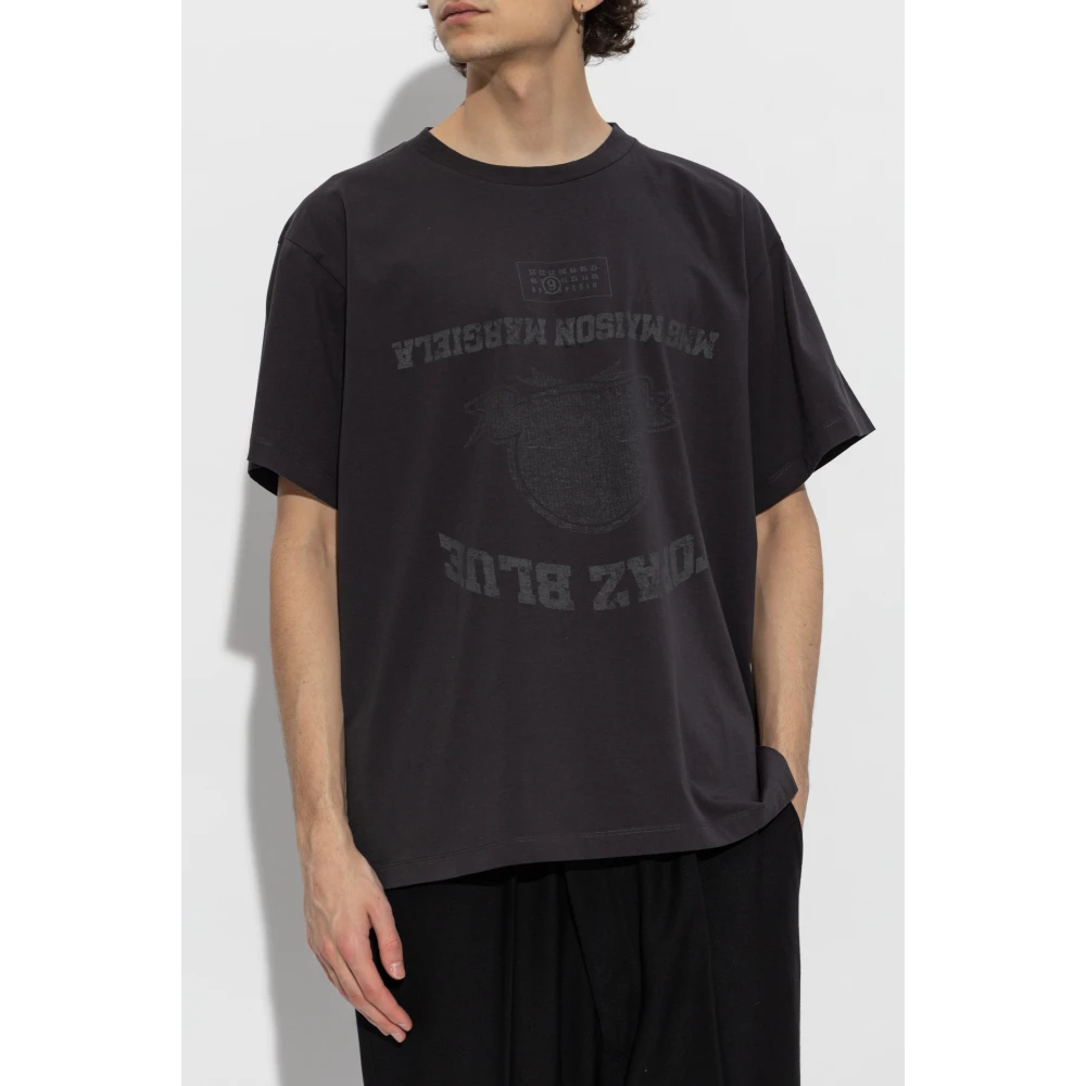 MM6 Maison Margiela Geprint T-shirt Gray Heren