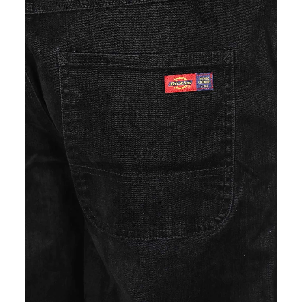 Dickies Denim Katoenen Broek met Goudkleurige Klinknagels Black Heren