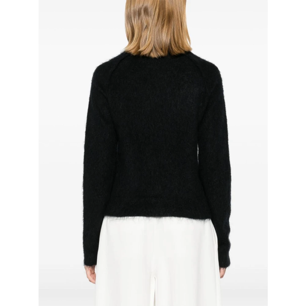 Jil Sander Warme Gebreide Trui Black Dames
