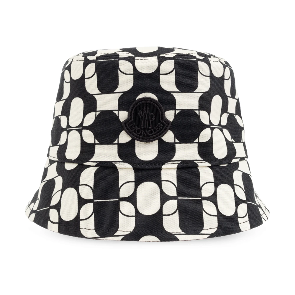 Moncler Black Accessories, Female, S, Patterned Hat