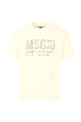 t-shirt-ivoire-a-manches-courtes-avec-logo-imprime