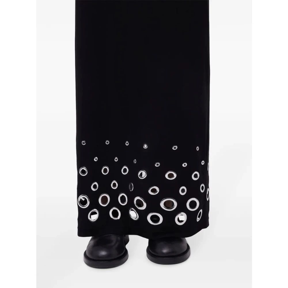 Paco Rabanne Elegante Lange Rok in Zwart Black Dames