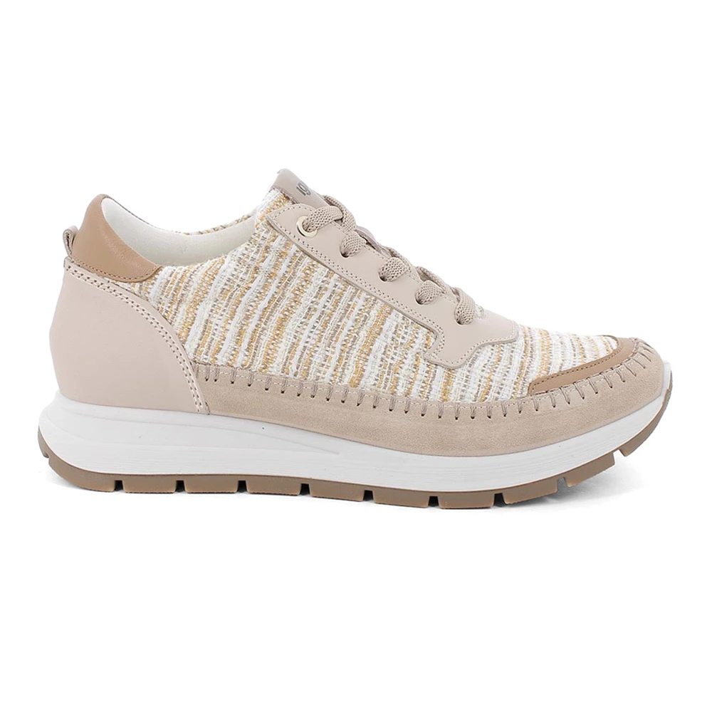 Igi&Co Geweven Stof Sneakers Dames Schoenen Beige