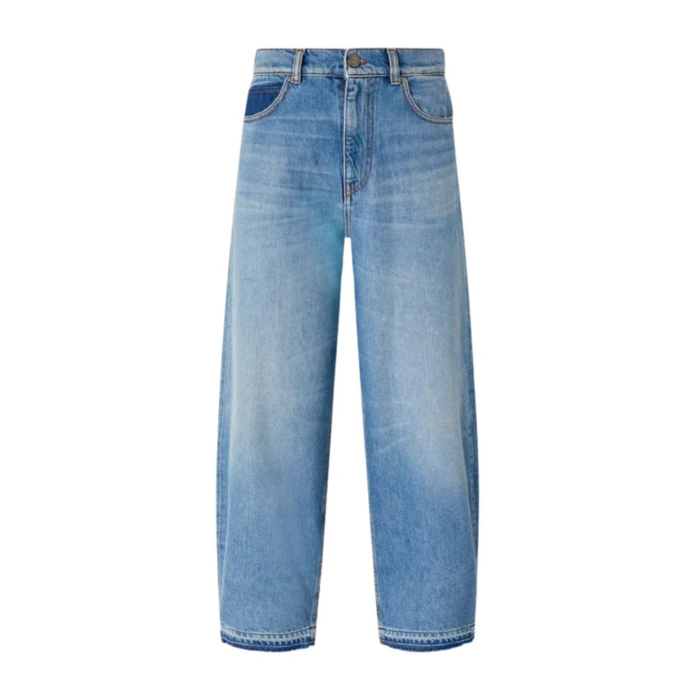 Pinko Blue Cropped Jeans, Female, W25, Estelle Egg