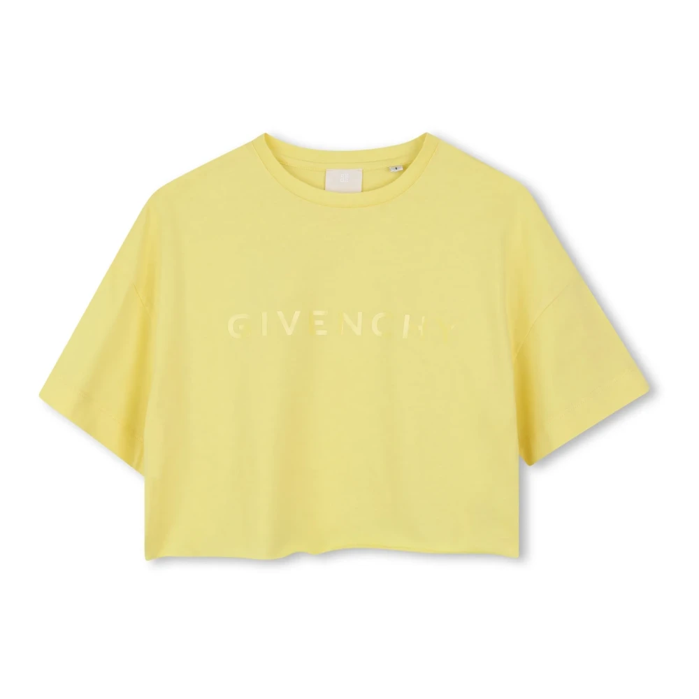 Givenchy Girls Yellow Logo Print T-Shirt
