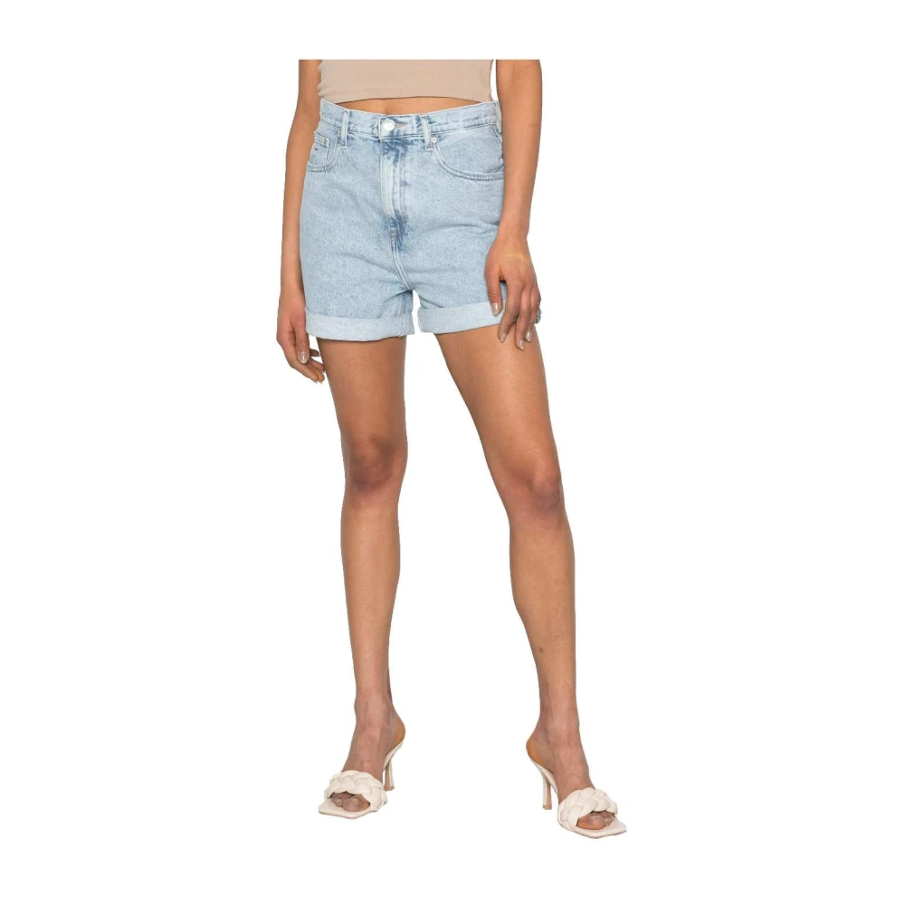 Tommy Hilfiger Women's Blue Denim Mom Shorts