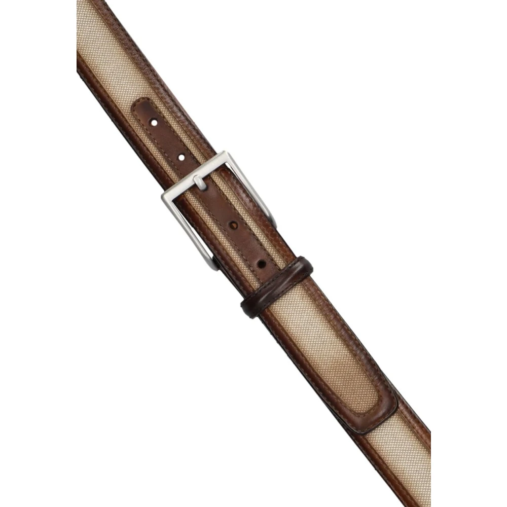 Magnanni Bruine Leren Riem Elegante Stijl Brown Heren