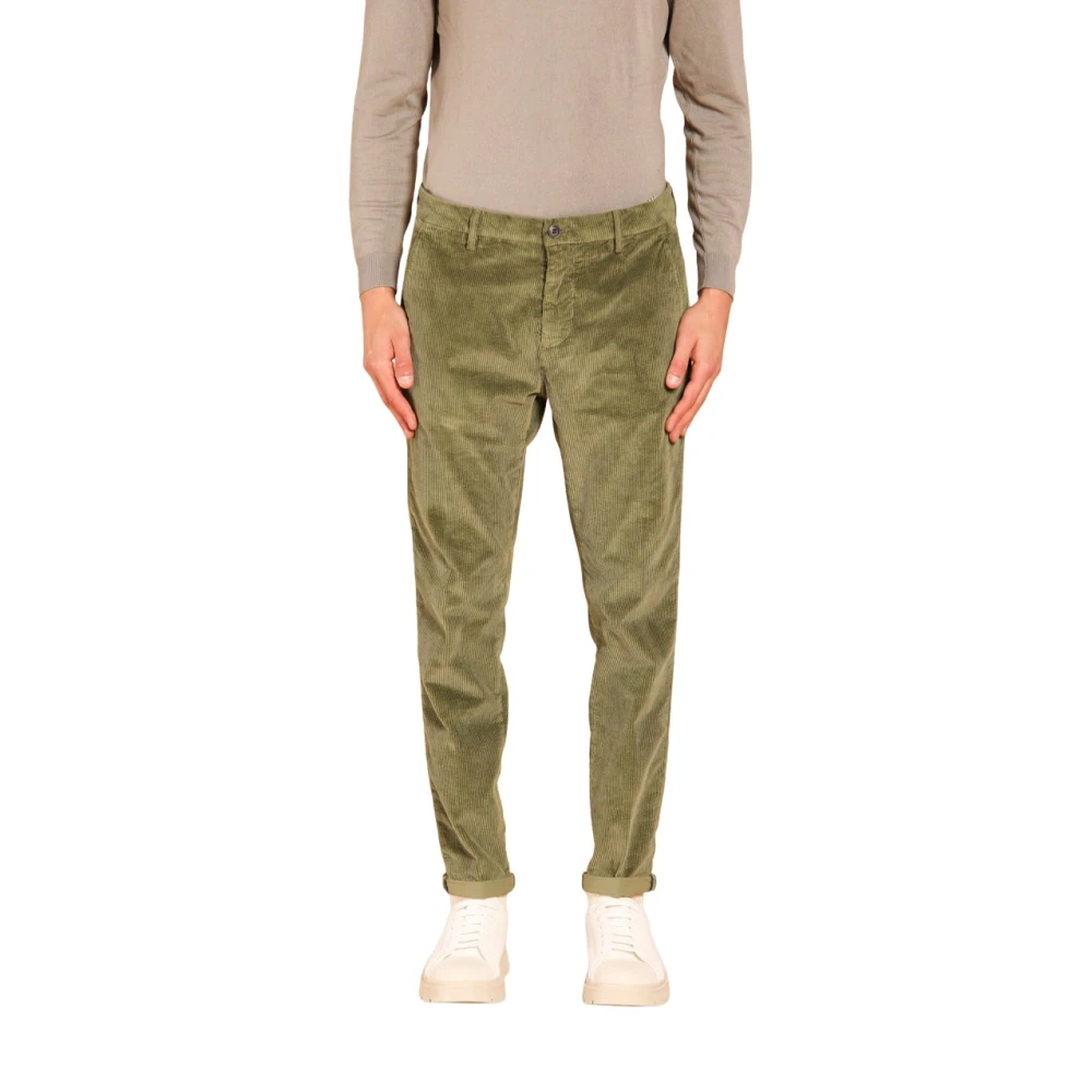 Mason's Sammet chino byxor i Osaka-stil Green, Herr