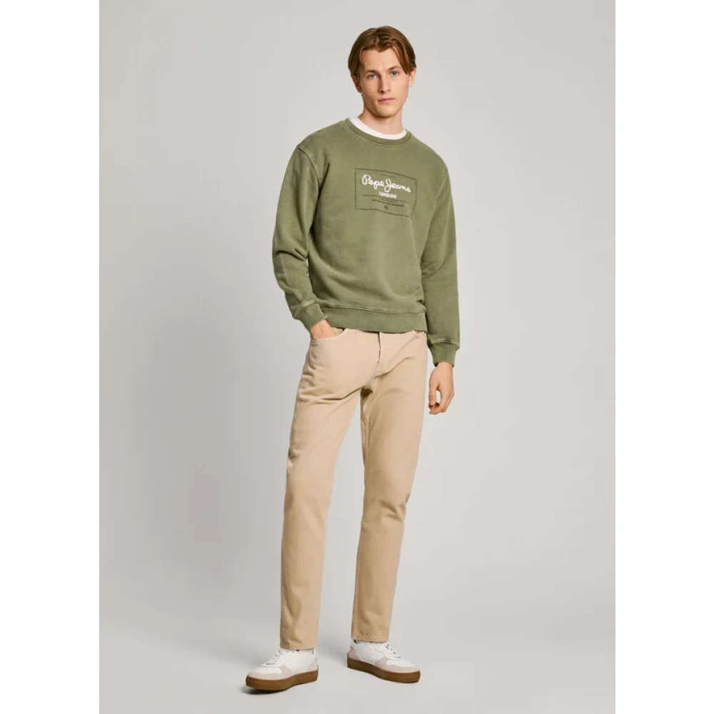 Pepe Jeans Ronde Hals Sweater Katoen Regular Fit Green Heren