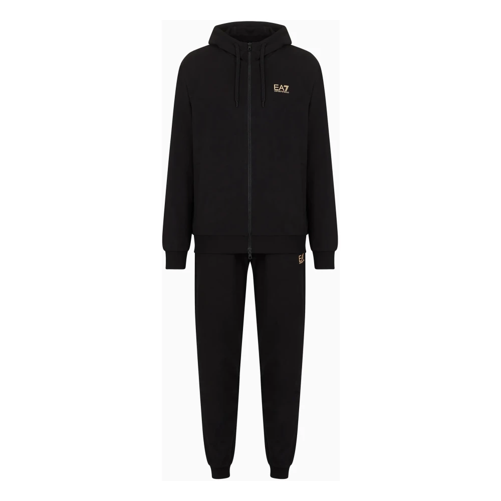 Emporio Armani Ea7 Men's Black Training, L, Stylish Tracksuit Set