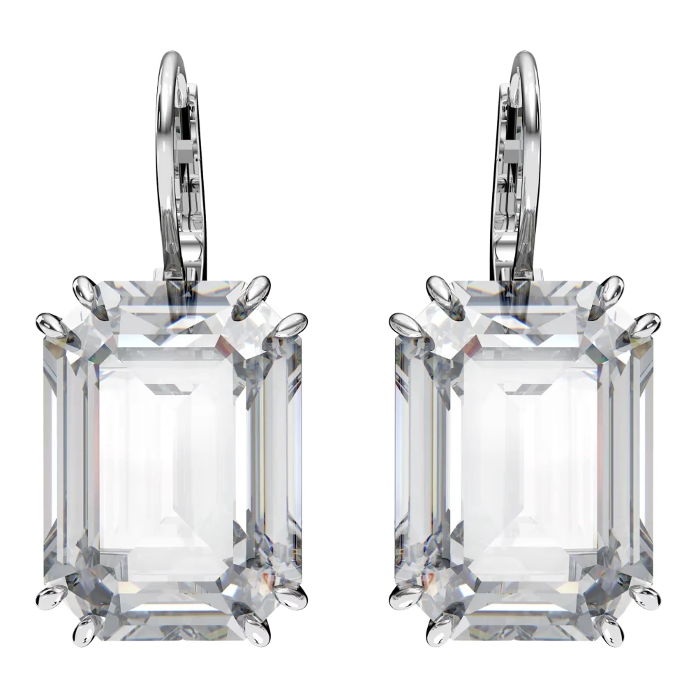 Swarovski Women's Gray Earrings, One Size, Drop Earrings White Millenia 5636569