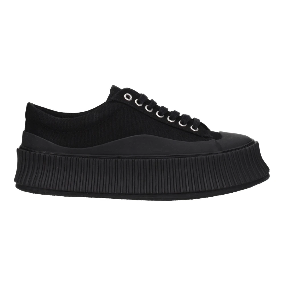 Jil Sander Women's Black Fabric Chunky Sneakers