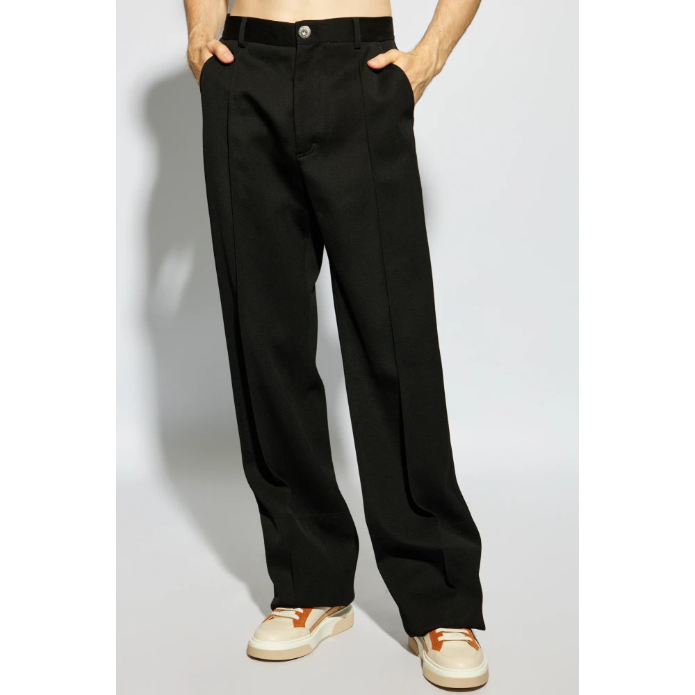 Salvatore Ferragamo Geplooide broek Black Heren