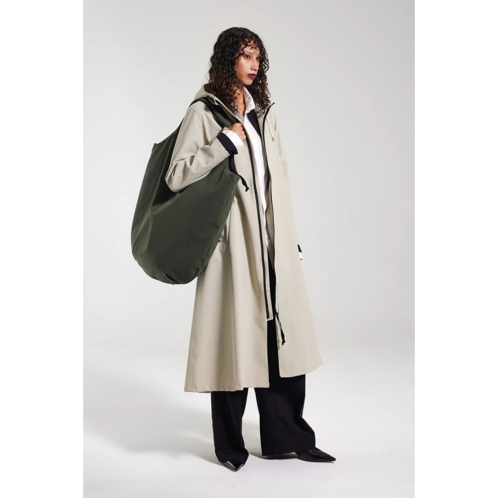 Stutterheim Lichtgewicht Matte Rits Regenjas Beige Dames