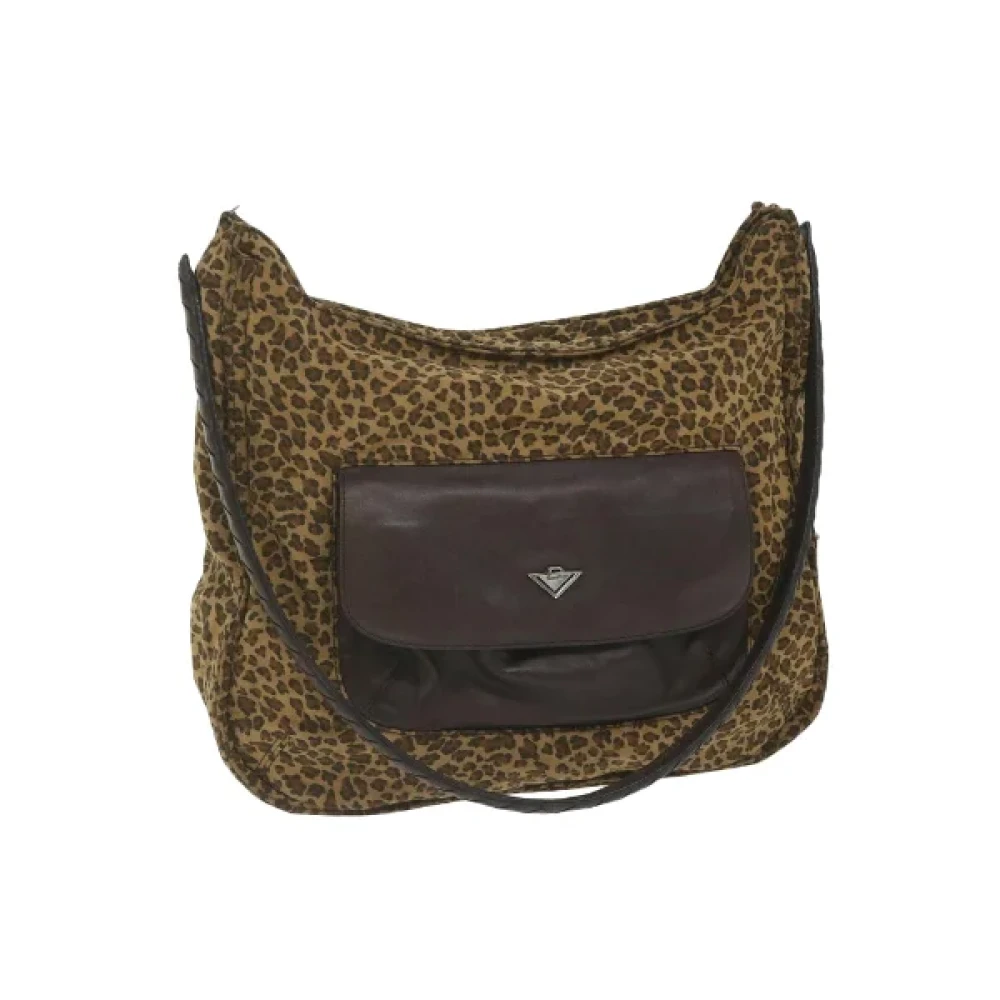 Bottega Veneta Vintage Pre-owned Fabric shoulder-bags Brown Dames