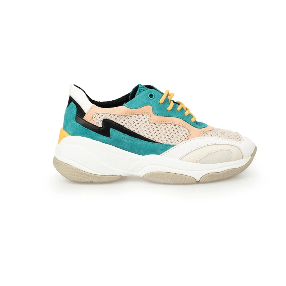 Geox Vetersneakers met ronde neus Dames Schoenen Grijs