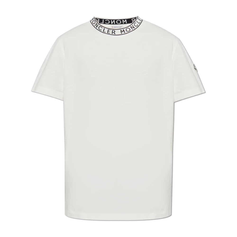 Moncler T-shirt met logo White Heren