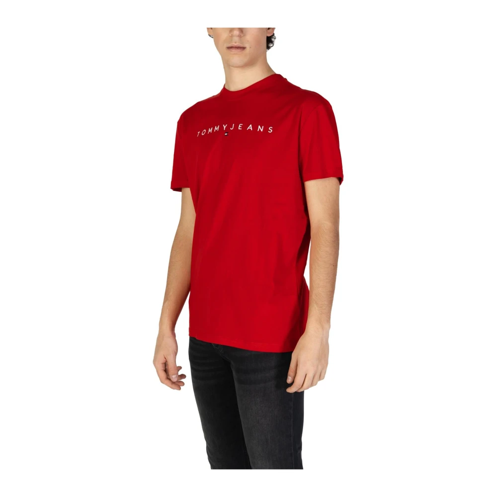 Tommy Jeans Rode Korte Mouw Katoenen T-shirt Red Heren