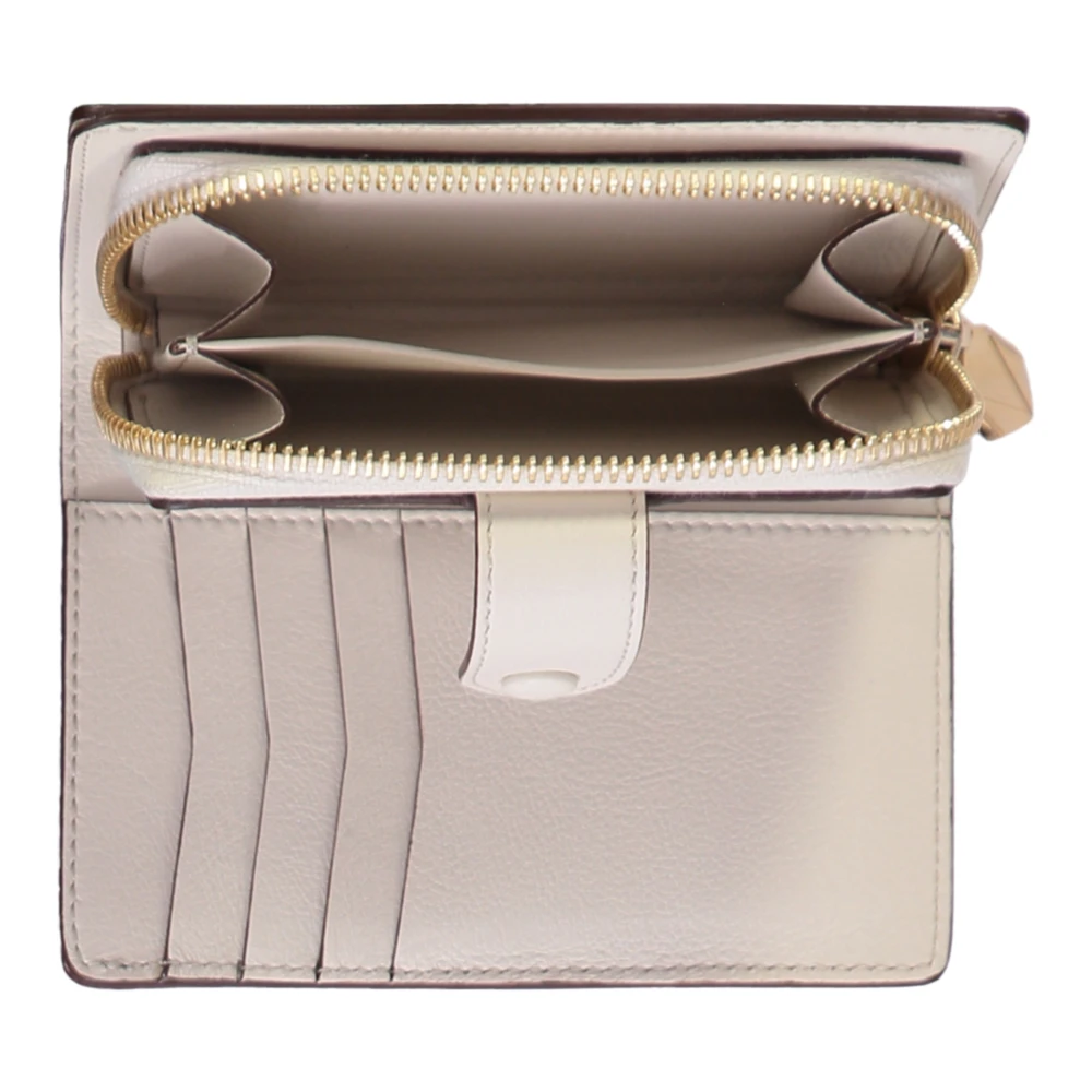 Moreau Paris Logo Print Flap Portemonnee Beige Dames