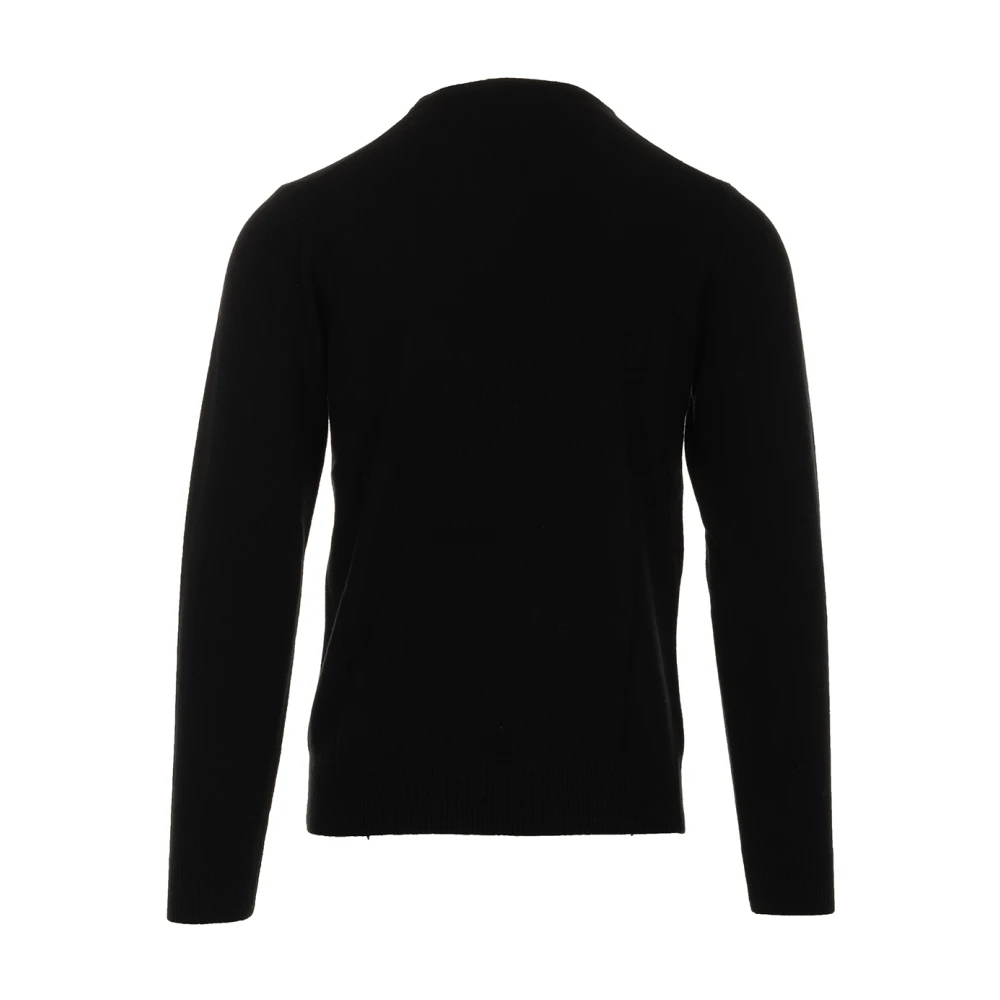 Daniele Fiesoli Zwarte Sweater Paricollo Black Heren