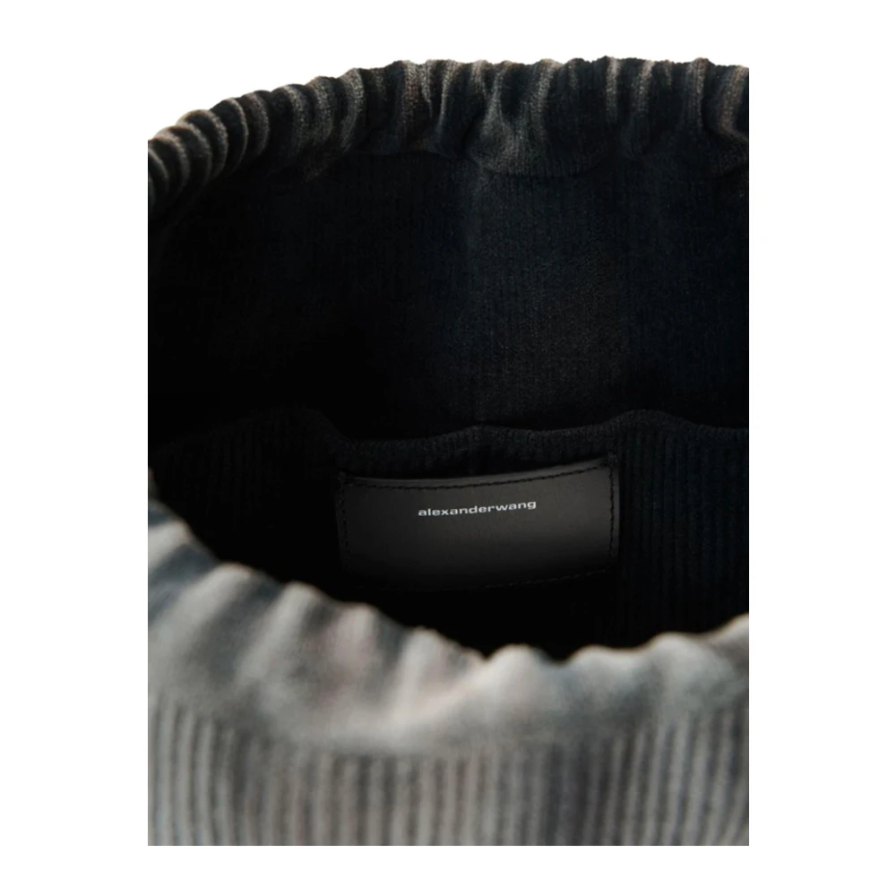alexander wang Grijze Katoenmix Geribbelde Gebreide Tas Gray Dames