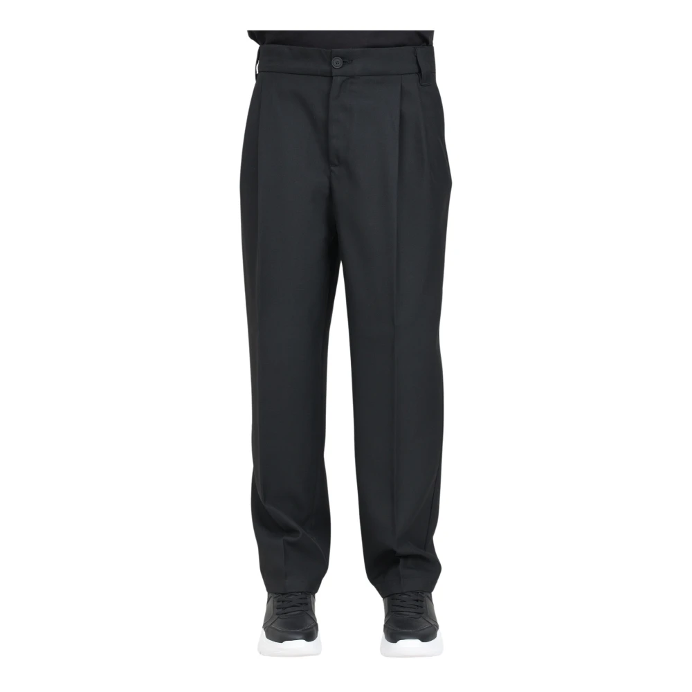 Versace Jeans Couture Elegante Zwarte Broek Black Heren