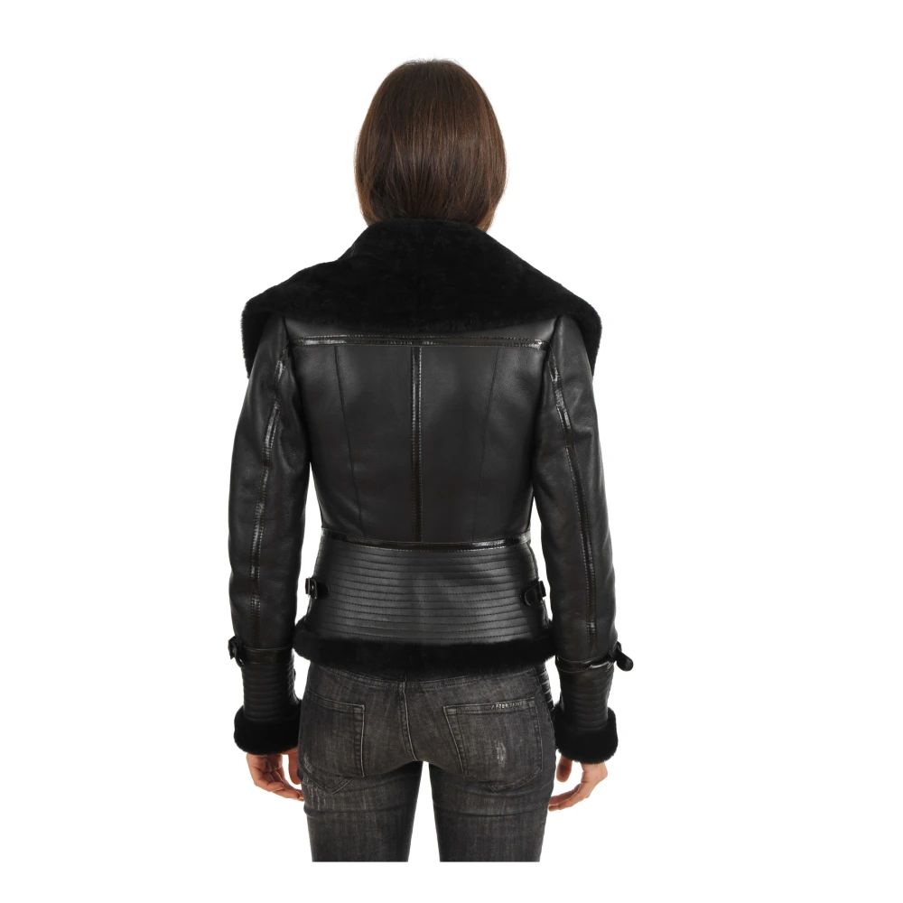 La Canadienne Zwart Geolied Lam Eco-vriendelijk Merinowol Black Dames