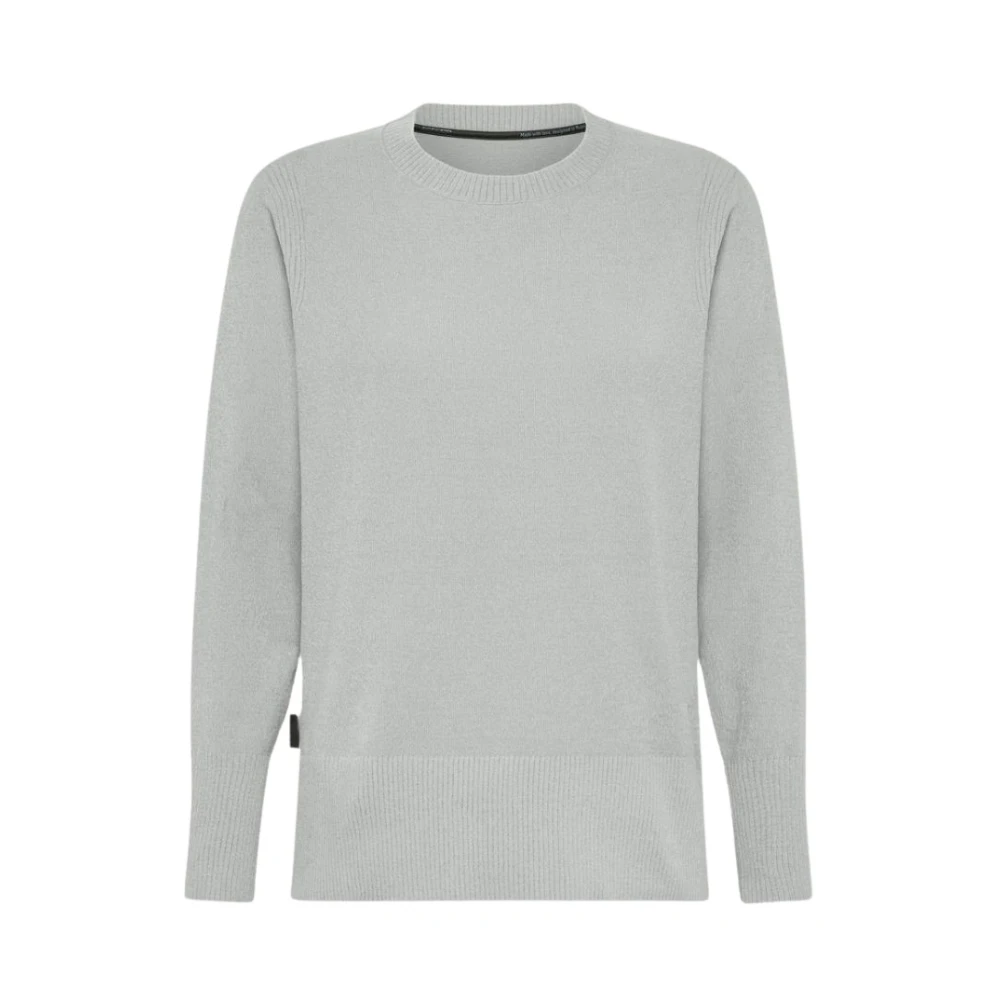RRD Velvet Vent Ronde Gebreide Trui Gray Dames