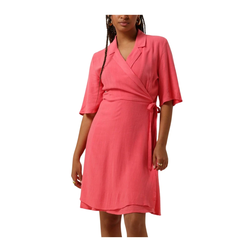 OBJECT Dames Jurken Objsanne Re S s Short Wrap Dress Roze