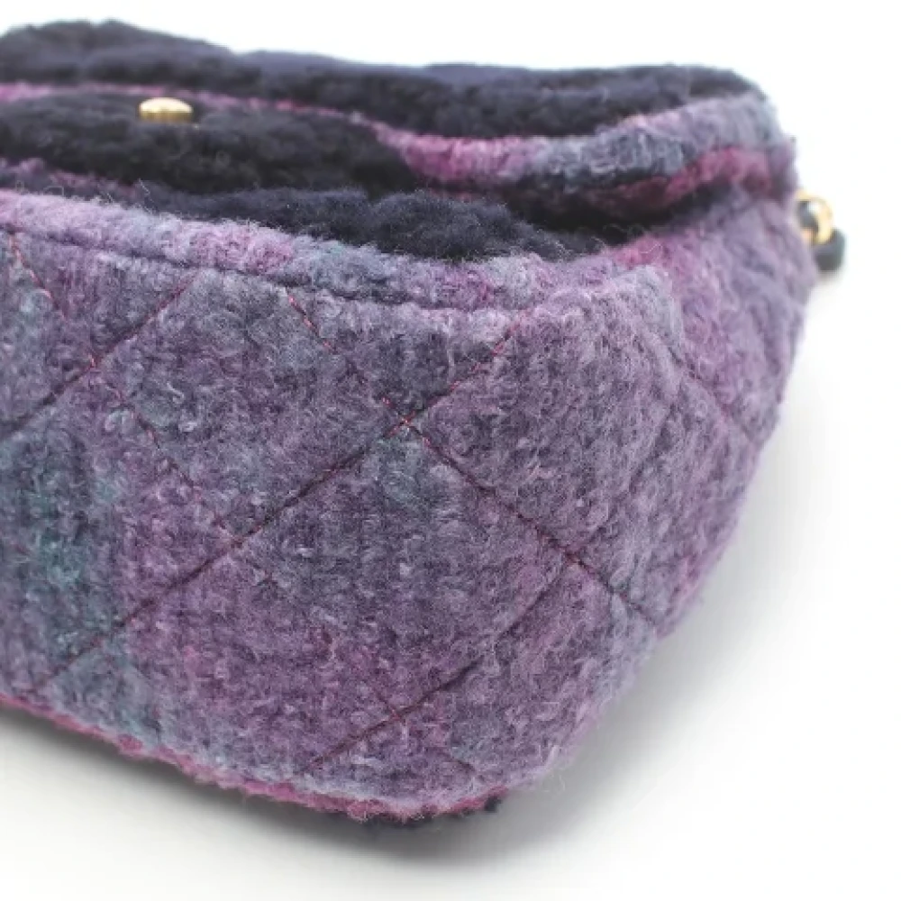 Chanel Vintage Pre-owned Fabric crossbody-bags Purple Dames