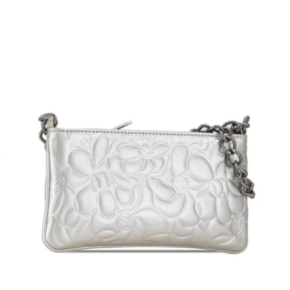 Chanel Vintage Pre-owned Leather handbags Gray Dames