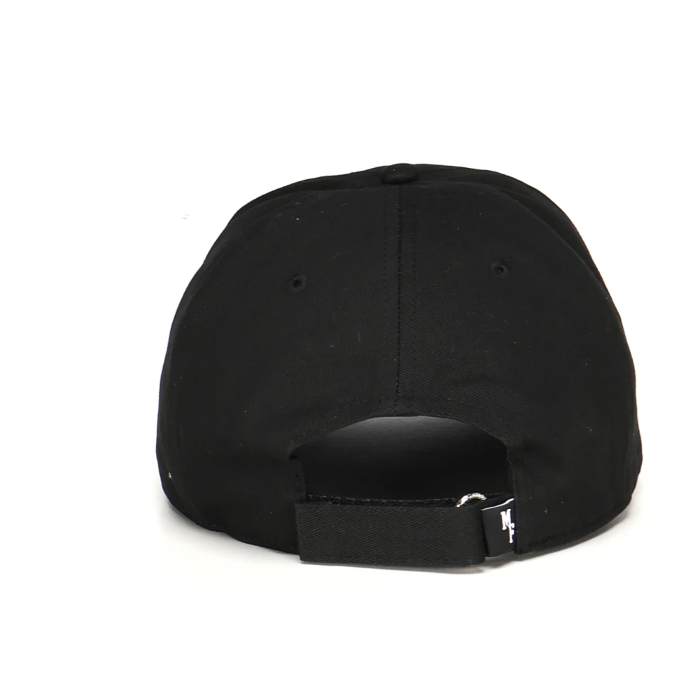 Moncler Zwarte Katoenen Gabardine Canvas Hoed Black Heren