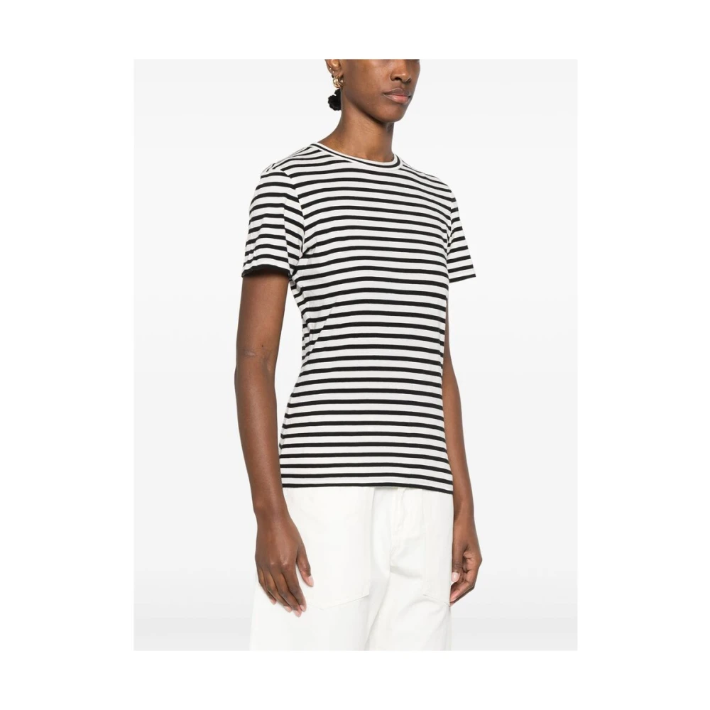 Nili Lotan Mariella T-shirt in zwart ivoor Black Dames