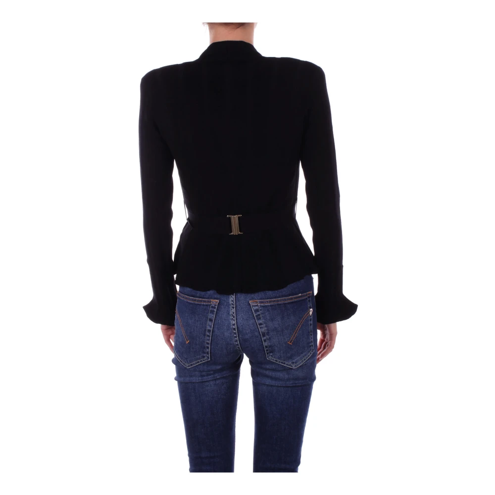 Blugirl Zwarte trui met knoopsluiting Black Dames