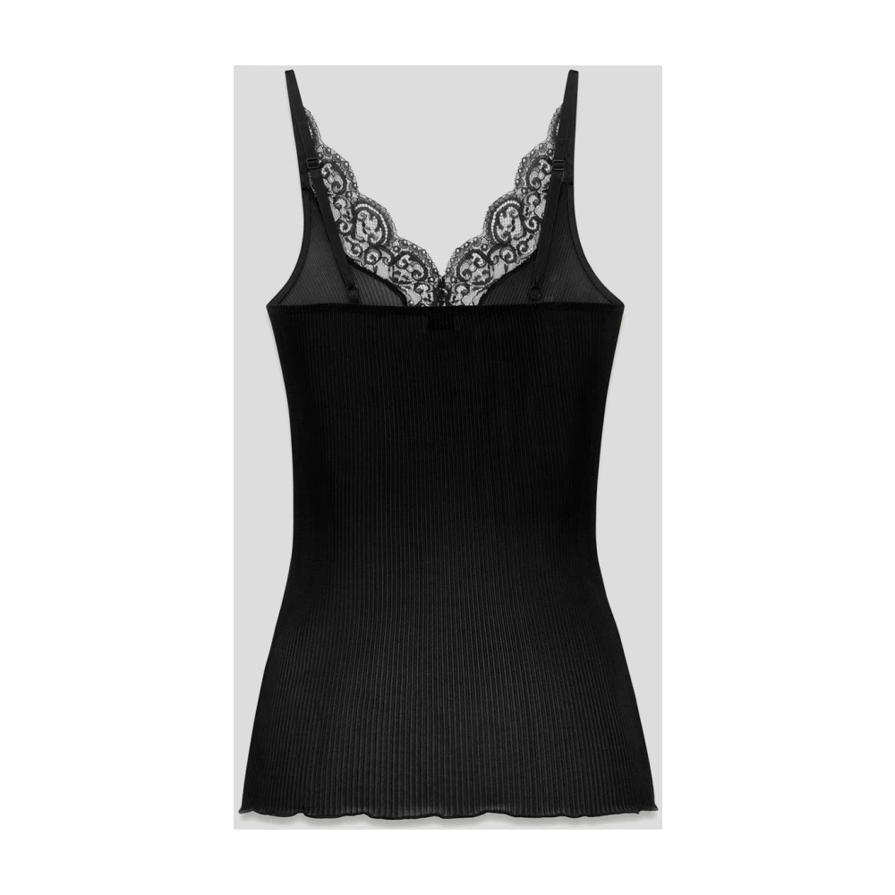 Saint Laurent Kant Jersey Top Black Dames