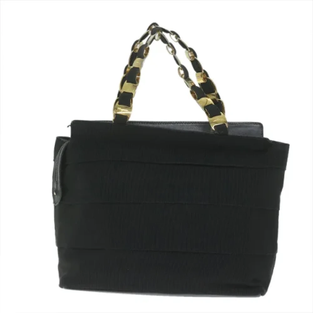 Salvatore Ferragamo Pre-owned Nylon handbags Black Dames