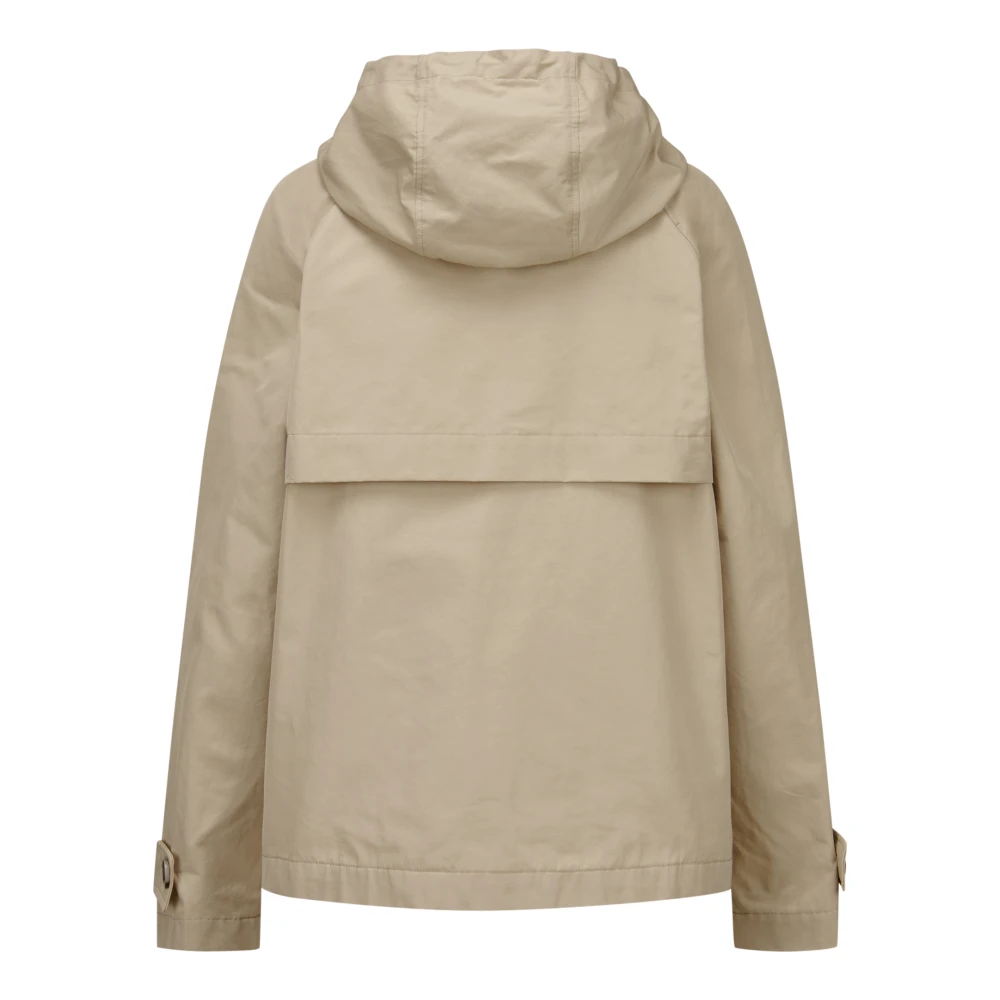 Milestone Sportieve Trenchcoat met capuchon Beige Dames