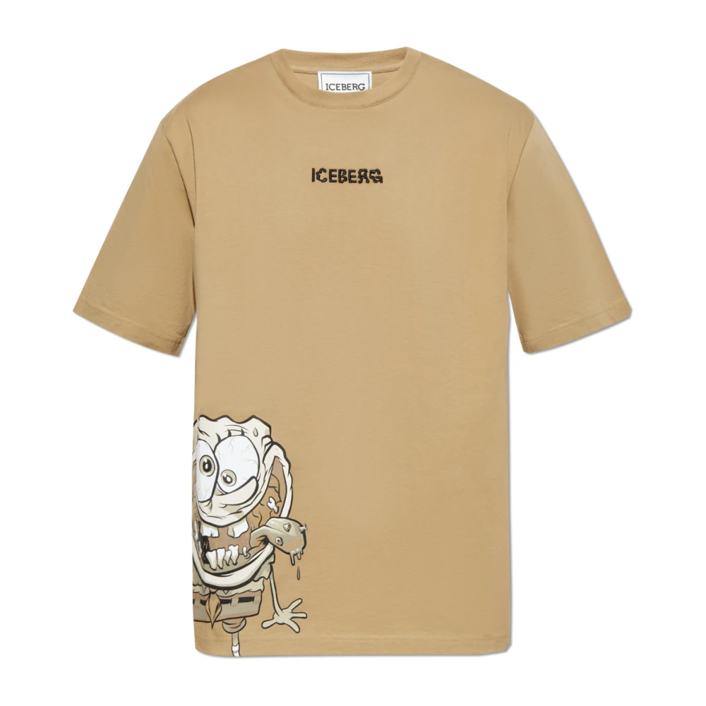 Iceberg T-shirt met print Brown Heren